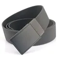 Dark gray stretch woven tactical nylon belt with black matte buckle for men and women - Elastic Style / Dark Gray