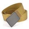 Tactical nylon belt in khaki with a matte black quick release buckle for outdoor sports - Edge-locked Style / Coyote Brown