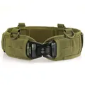 Ceinture tactique en nylon avec système MOLLE et boucle en alliage de zinc robuste - 125cm / Vert Armée Avec Camouflage Vert