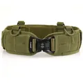 Ceinture tactique en nylon vert armée avec système MOLLE et boucle en métal rapide - 125cm / Vert Militaire
