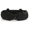 Tactical nylon outdoor belt with metal quick-release buckle and Molle attachment loops - 125cm / Black