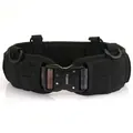 Heavy duty black tactical belt with Molle system, quick release metal buckle and padding - 125cm / Black With Classic Camouflage