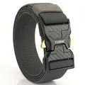 Men's heavy duty tactical nylon belt with quick release buckle in dark grey color - Standard Length / Dark Gray