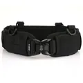 Ceinture tactique en nylon noir avec boucle métallique et doublure en maille respirante - 125cm / Noir