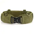 Army green tactical belt with metal quick-release buckle and MOLLE system - 125cm / Army Green