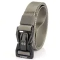 Cintura tattica in nylon grigio scuro con fibbia in metallo nero a sgancio rapido - 125cm / grigio scuro