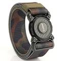 Tactical camouflage nylon belt with carbon fiber texture quick release buckle - Hemmed--Classic Camo