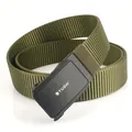 Army green tactical nylon belt with automatic black buckle for outdoor performance - 120cm / Army Green