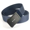 Men's navy blue nylon tactical belt with high-density weave and black matte auto-buckle - 120cm / Royal Blue