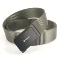 Ceinture tactique en nylon vert armée pour hommes avec boucle automatique noire - 120cm / Gris clair