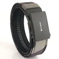 Ceinture tactique en nylon à motif carreaux gris et boucle automatique noire - Camouflage Gris Foncé