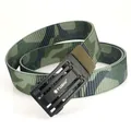 Ceinture tactique en nylon avec motif camouflage jungle et boucle automatique pour hommes - Camo Vert Armée