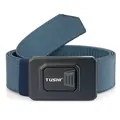 Tactical elastic nylon belt in navy blue with quick release alloy buckle for outdoor use - 120cm / Black Buckle - Royal Blue