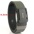 Cinturón táctico de nailon verde militar de 4,3 cm de ancho y hebilla automática - 120cm / Gris oscuro