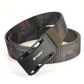 Herren-Taktikgürtel aus Nylon in Camouflage mit schwarzer Metallschnalle und Logo - Klassisches Camouflage