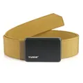 Tactical nylon training belt in khaki featuring a black quick-release buckle and TUSHI logo - Coyote Brown / 120cm