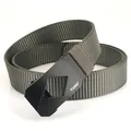 Ceinture tactique en nylon vert armée avec boucle à dégagement rapide mate en spirale - Gris clair