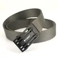 Ceinture tactique en nylon vert armée pour homme avec boucle automatique mate noire - Gris clair