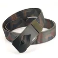 Ceinture pour hommes en toile camouflage avec une boucle automatique noire mate - Camouflage Classique