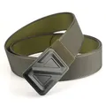 Cintura tattica in nylon verde oliva con trama bicolore e fibbia nera opaca - Grigio e Verde