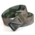 Cintura tattica in nylon mimetico jungle con fibbia a sgancio rapido nero opaco - Mimetico Verde Militare Classico