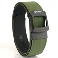 Cinturón táctico doble de nailon verde militar con hebilla automática negra - Verde Militar