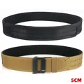 5CM heavy-duty tactical nylon belt in black and khaki with automatic metal buckle - S / Coyote Brown