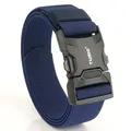 Cintura tattica in nylon con fibbia a sgancio rapido in lega di alluminio blu scuro - Blu Reale Elastico