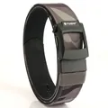 Heavy-duty camouflage nylon tactical belt with automatic buckle for shooting training - 120cm / Dark Gray Camouflage