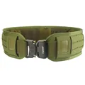 Cintura tattica in nylon con sistema Molle laser e fibbia a sgancio rapido verde militare - M / Verde Militare