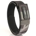 Tactical camouflage nylon belt with black matte automatic buckle for men outdoor wear - 120cm / Dark Gray Camouflage