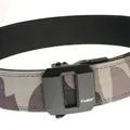 Tactical nylon webbing belt with quick-release metal buckle and purple camo pattern - Dark Gray Camouflage