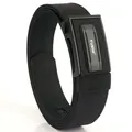 Cintura tattica da uomo in nylon a doppio strato con fibbia automatica nera - 120cm / Nero