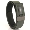 Dual-layer reinforced nylon tactical belt with matte automatic buckle for outdoor use - Dark Gray