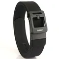 Cintura tattica nera elastica da uomo in nylon con fibbia a sgancio rapido - 120cm / Nero