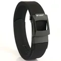Black nylon tactical belt with quick-release automatic buckle for outdoor training - 120cm / Black