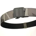 Tactical grey camouflage nylon belt with heavy-duty matte black quick release buckle - 120cm / Dark Gray Camouflage