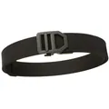Cinturón táctico de nailon para hombre con doble capa y hebilla de metal negro mate - Negro