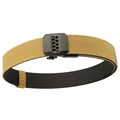 Khaki tactical nylon belt with double-thick webbing and matte black automatic buckle - 120 / Dark Brown