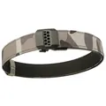 Men's double-layered nylon tactical belt with gray camouflage pattern and honeycomb buckle - 120 / Dark Gray Camouflage