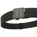 Men's black tactical nylon belt featuring heavy-duty buckle with carbon fiber texture - 120cm / Black