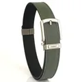 Army green double-layer thickened nylon tactical belt with matte metal automatic buckle - Dark Gray