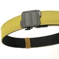 Khaki tactical nylon belt with a black carbon fiber buckle and secure quick-release clasp - 120cm / Coyote Brown