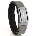 Army green tactical nylon belt for men with grey alloy automatic buckle for outdoors - Dark Gray
