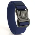 Cintura tattica uomo blu scuro in materiale elastico con fibbia a scatto nera - Blu Reale