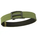 Olive green double-layered nylon tactical belt with matte black automatic buckle for men - Army Green