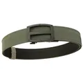 Olive green double-layer tactical nylon belt with matte black automatic metal buckle - Dark Gray