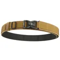 Cintura tattica a doppio strato in tan e nero con fibbia in metallo a sgancio rapido - 105cm / Marrone scuro