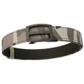 Men's tactical nylon belt in grey camouflage pattern with black matte metal buckle - Dark Gray Camouflage