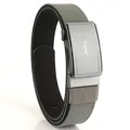 Men's army green nylon canvas belt with aviation aluminum automatic buckle TUSHI - Dark Gray
